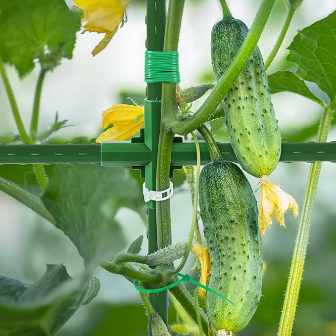 Large Cucumber Trellis for Raised Bed, U-Shape Garden Trellis for Climbing Plants Outdoor,Adjustable Metal Arch Vegetables Trellis,Plant Support Garden Stakes for Vine (Green,49.2x49.2x23.6)