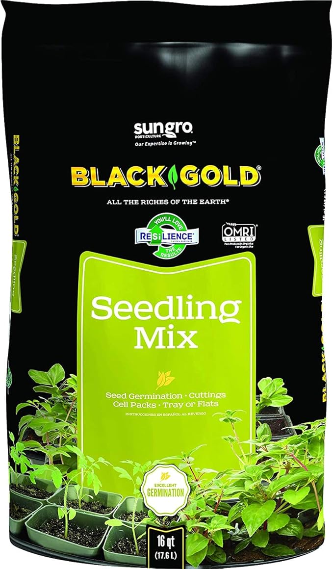 Sun Gro Black Gold Seeds or Cutting Seedling Germination Mix,16 Quart (4 Pack)