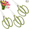 3Pcs Garden Flower Scissor,Floral Scissors Pruning Shears,Stainless Steel Flowers Scissors with Comfortable Grip Handles,Premium Garden Clippers for Flower Arrangement,Gardening Tool