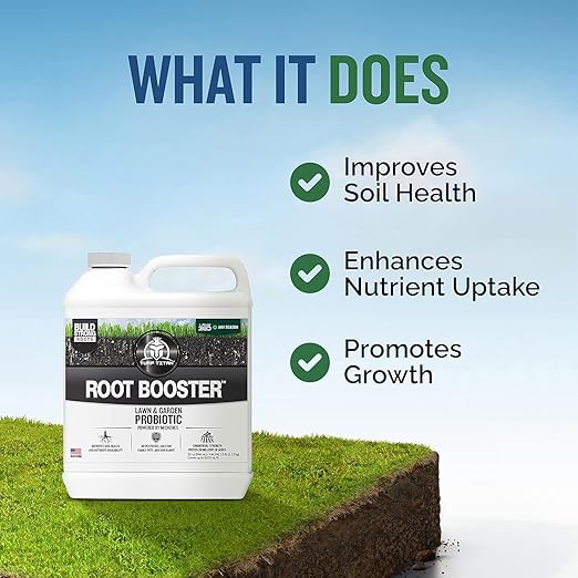 Turf Titan Root Booster Liquid Probiotic for Lawn and Garden (32 oz) with Hose End Sprayer – Improves Nutrient Uptake in Compacted & Clay Soil – Supports Stronger Roots – Covers 6,000 Sq Ft