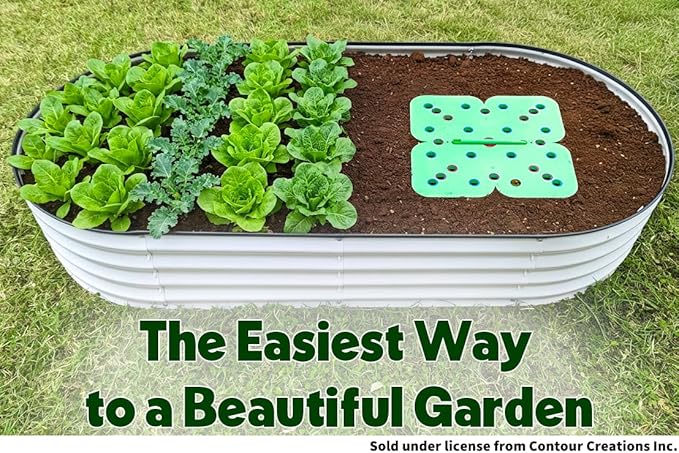 Seed and Seedling Spacer Tool for Garden // Square Foot Gardening Seed Template for Organized Plants, Vegetables & Fruits // Spacing Tool Kit for Planting (Green)