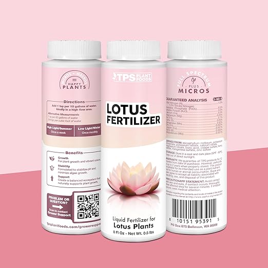 Lotus Fertilizer – Liquid Plant Food for More Blooms, Stronger Roots & Healthy Aquatic Growth, 8 oz