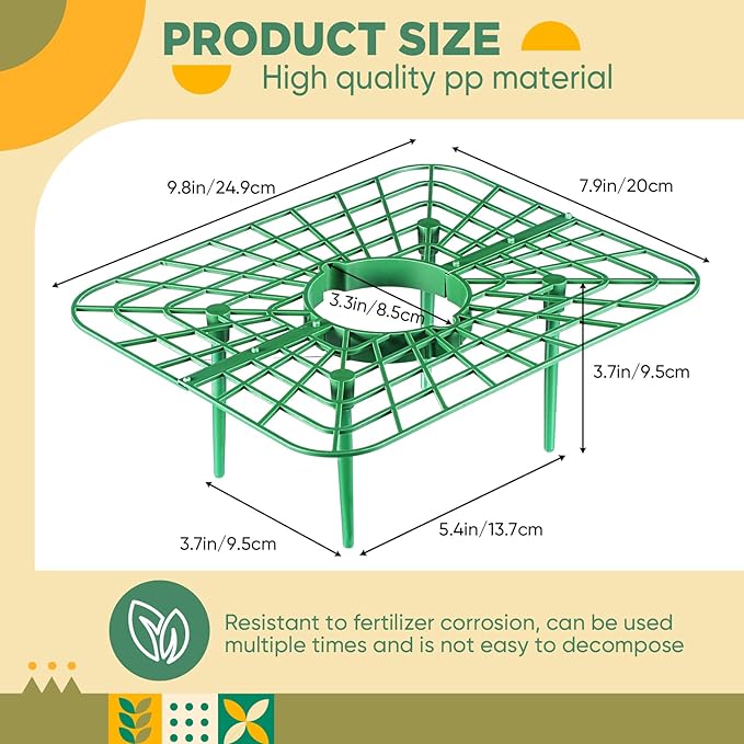 Havawish 20 Pack Strawberry Plant Support Holder for Chocolate Covered Strawberries Square Outdoor Plant Stand Holder, Growing Racks Growing Frame for Keeping Garden Clean