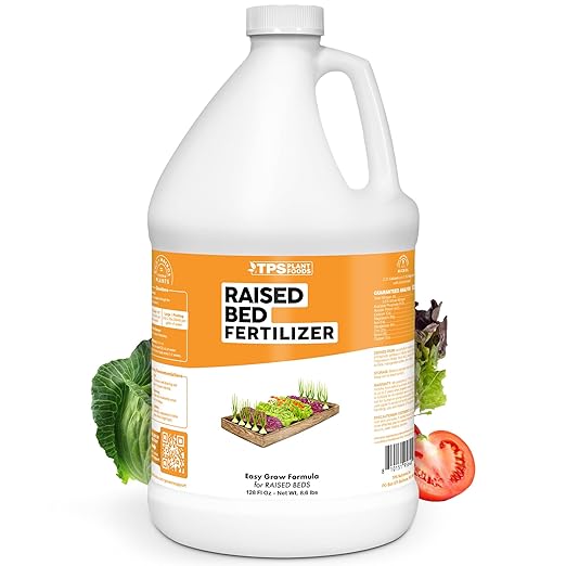 Raised Bed Fertilizer – Liquid Plant Food for Higher Garden Yields, Strong Root Development & Healthy Vegetable Growth, 1 Gallon
