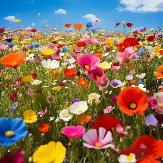 Wildflower Seeds Mixed, Perennial Flower Seeds fo Plating (2 Ounces)
