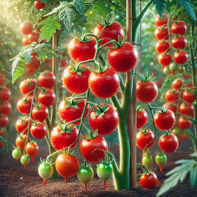 Tomato 'Red Cherry' Seeds – Indeterminate Annual Vegetable (Solanum lycopersicum) | 55–65 Days, Open-Pollinated, Sweet & Juicy Cherry Tomatoes