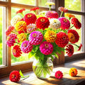 Seeds Terry Zinnia Seed Mix Common Zinnia 100+ Seeds for Planting Garden Flowers Non-GMO Annual