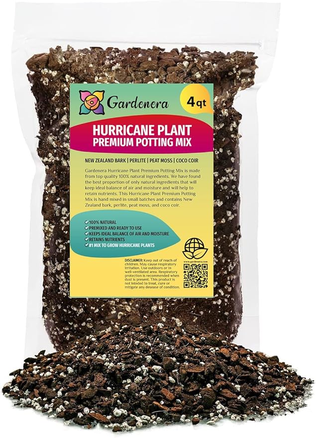 GARDENERA Hurricane Plant Soil Blend - Customized to Meet Your Plant's Unique Needs - 4 Quart