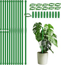 30Pcs Plant Support Stakes 17 inch SupKing Garden Orchid Sticks Extended to 3ft 4ft 5ft Plant Poles with Clips for Indoor Outdoor Potted Tomato Rose Amaryllis Vegetables Comes with 20 Ties