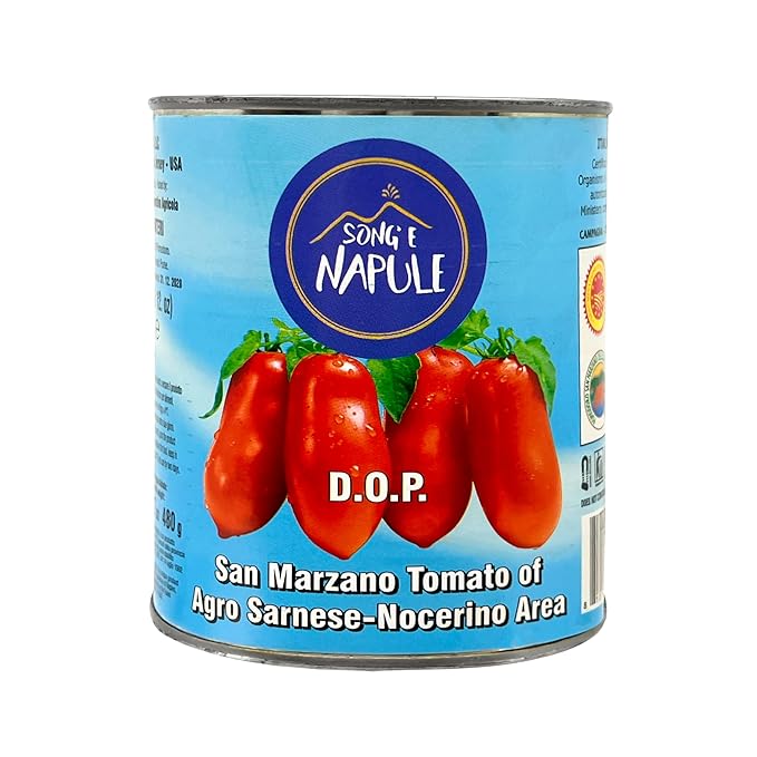 Song' E Napule San Marzano DOP Authentic Whole Peeled Plum Tomatoes, 28 Ounce (Pack of 6)