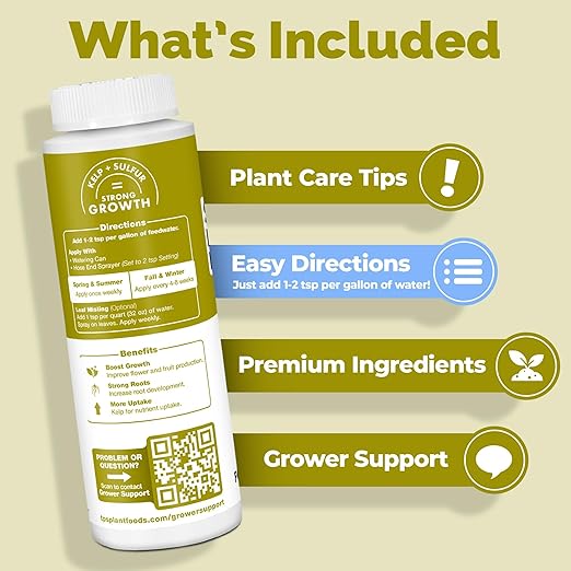 Sulfur Fertilizer – Liquid Sulfur Amendment for Greener Leaves, Better Nutrient Uptake & Stronger Plants, 8 oz