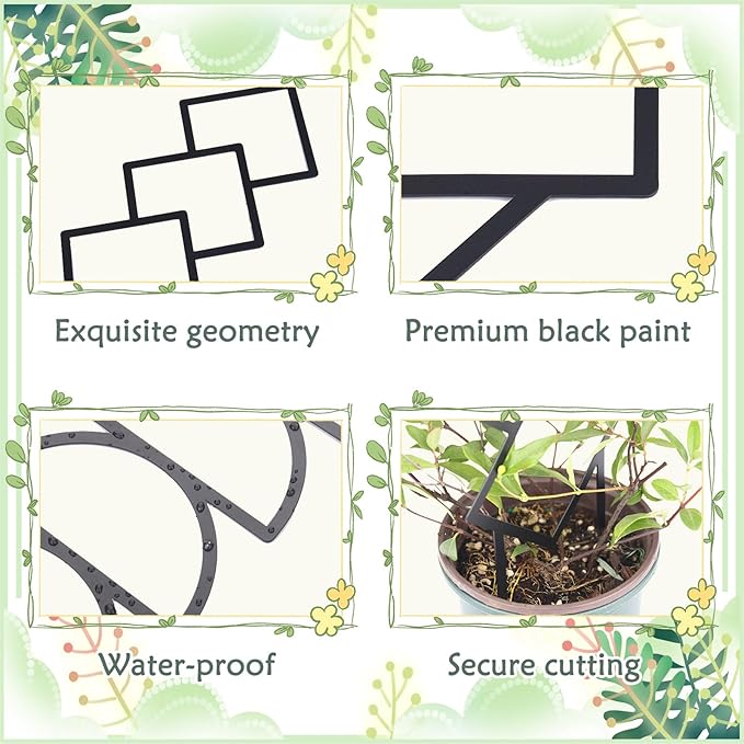 4 Pcs Trellises for Climbing Plants Indoor Metal Climbing Plant Support Metal Plant Trellis for Pots Garden Trellis for Climbing Plants for Plant Lovers (Style 2)