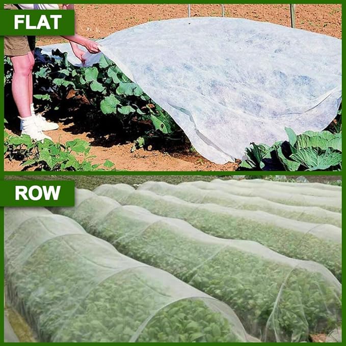 6.5x33 FT Plant Covers Freeze Protection, 1.2oz Frost Cloth Floating Row Cover for Outdoor Plants, Winter Garden Frost Blanket for Vegetables, Flowers, Shrubs, Trees