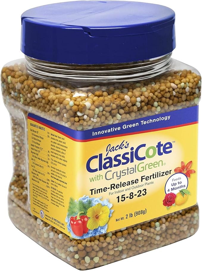 Jack's Classic 15-8-23 ClassiCote with Crystal Green Time-Release Fertilizer, 2lbs