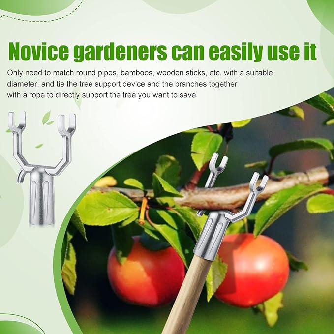 Zhengmy 6 Pcs Tree Branch Support Metal Tree Crutch Support Device Trees Straightening Kit Propping up Branch Spreaders Fruits Trees Garden Stakes Broom Pole Anchor 0.75 Inch Round Pipe Garden Yard