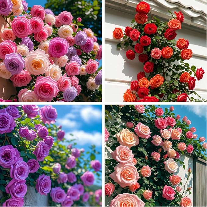 60+ Rose Seeds for Planting Outdoor Non-GMO Heirloom-Perennial Flowers Rose Flower Seeds Garden Decor Open-Pollinated