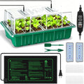2026 Seed Starter Trays with Grow Lights and Heat Mat, 36 Extra Large Cells Plant Starting Kit,4 Timing Set,Humidity Domes Heightened Lids for Greenhouse Germination Seeds Growing Starting-1 pack