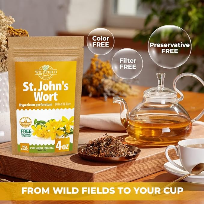 4 oz. St Johns Wort Herb Herbal Tea (Hypericum) - 113g Hierba De San Juan Herb Tea