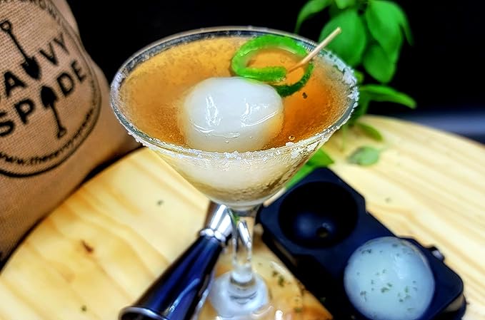 Cocktail Herb Garden Kit Indoor – Grow Your Own Cocktail Kit with Ice Ball Maker and Non-GMO Heirloom Lavender Seeds, Mint Seeds, Rosemary Seeds, Basil Seeds – Housewarming Gift