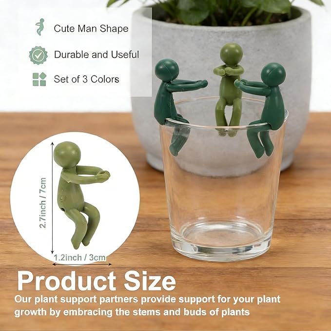 BoAn 8 Pcs Plant Propagation Buddy + 4 Pcs Plant Stem Support, Indoor Plant Support for Cuttings Seedlings & Vines Organize Pothos Ivy Decorative Indoor Garden Gift
