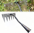 Garden Weeding Rake, Upgraded Detachable Weeder Puller Tool, Manganese Steel Iron Weeding Rakes for Weeding, Yard, Farm... (7 Tines)