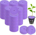 30-Pack Cloning Collars Inserts, Hydroponics Sponge Systems Cloning DIY Foam Cloner Inserts Fits 2" Net Pots for Hydroponic/DIY Cloner/Clone Machines/Plant Germination [Purple]