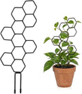 Plant Trellis Indoor, Trellis for Climbing Plants, Hanging Planters for Planting Houseplant Plant Wall, Honeycomb Pothos Planting Climber Support for Flower Indoor Plants Supports(Black)