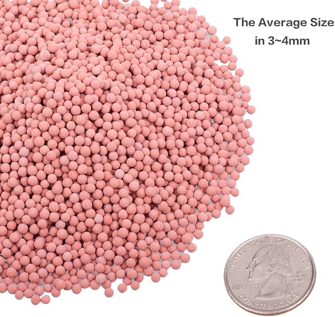 6.0 LB Clay Pebbles, 1/8'' Gardening Ceramsites Growing Media for Succulents Orchids, Aquaponics, Aquaculture Hydroponics. Ceramsite Clay Rocks Decor Cultivation, Leca for Plants