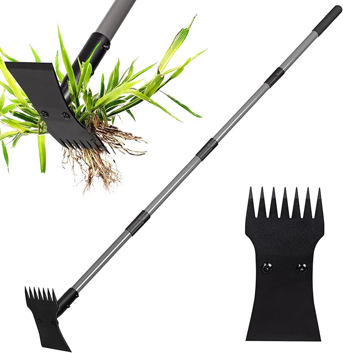 Walensee Garden Weeder Tool – Manual Weed Puller & Uprooting Weeding Tool with Weed Rake, Long Handle Grass Remover for Easy Weed Removal, Ideal Gardening Weeding Tool & Garden Hoe for Weeding