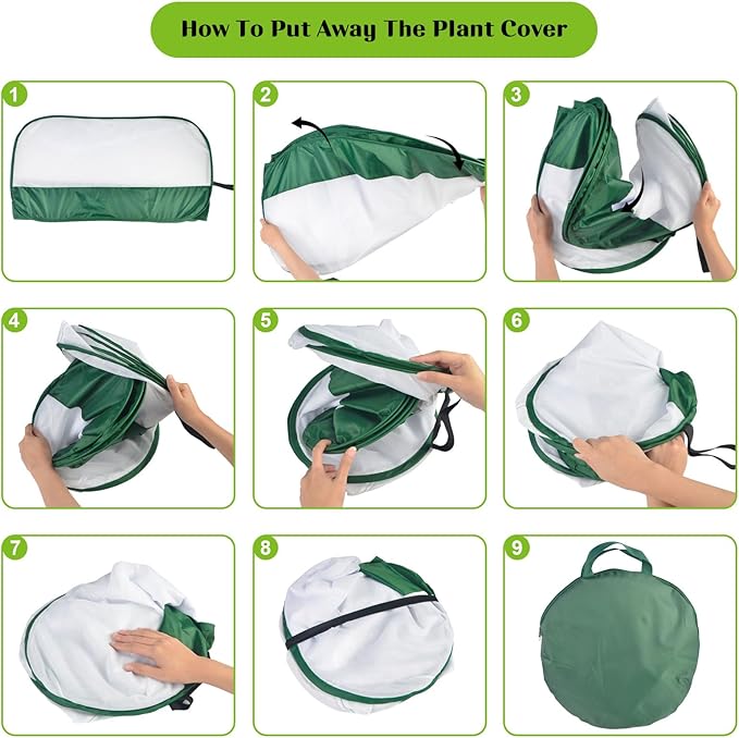 2 Pack Pop Up Garden Mesh Plant Cover, 40" x 40" x 20" Foldable Plant Protector Mesh Plant Enclosure, Outdoor Garden Netting Plant Cover Bird Pest Protection for Vegetables Fruits Flowers Seedlings