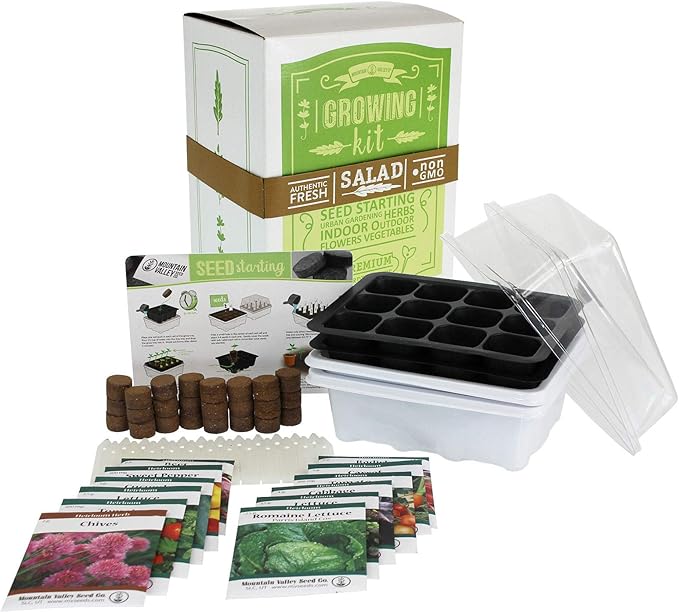 Mexican Salsa & Hot Sauce Making Kit | Deluxe | 12 Non-GMO Seed Varieties | Mexican Seeds for Salsa, Pico De Gallo, Hot Sauce | Includes Chili Peppers, Tomato, Onion, Garlic Chives, Tomatillo, More