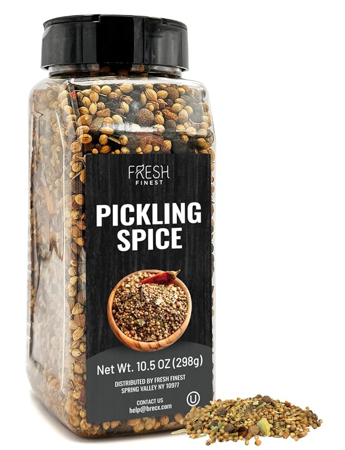Fresh Finest Pickling Spice – 10.5 oz Pickling Spice Mix for Canning Pickles – Premium Mixed Spices with Intense Flavors – Ideal Seasoning Mix for Homemade Canned Pickles