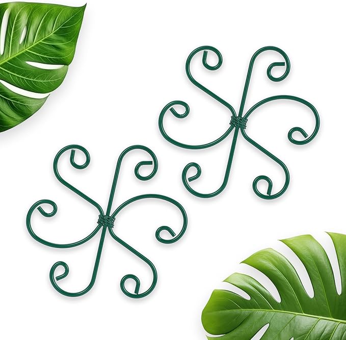 4pcs Monstera Support, Green Iron Plant Stabilizer Stable Plant Stem Support Structures for Indoor & Outdoor Thriving Growth