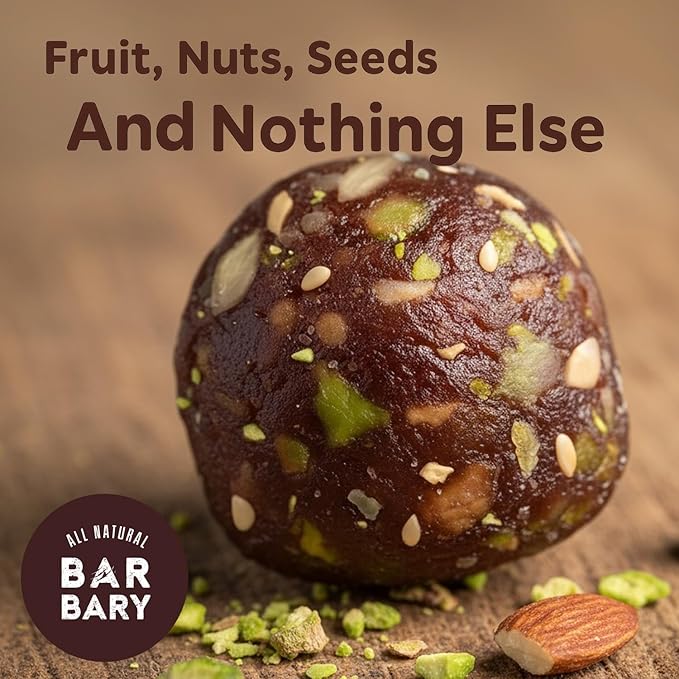 Fruit Nut Seed Healthy Snacks Pack, Cashew Pistachio Medjool Dates Bites, Vegan, Gluten Free, No Sugar Added Energy Bars, 12 Bags (2 oz each)