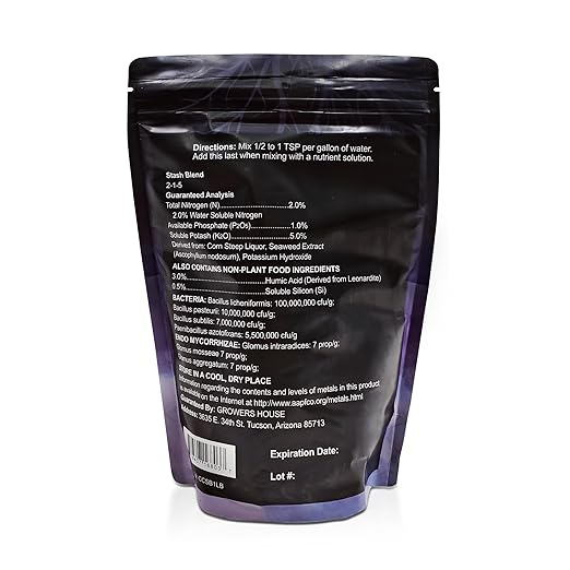 Stash Blend Premium Plant Additive Root Hormone for Plants - with Corn-Steep Liquor, Seaweed Powder, Humic Acid, Mycorrhizae, Microbial Bacteria, Soluble Silicon - Ideal for Gardeners and Growers