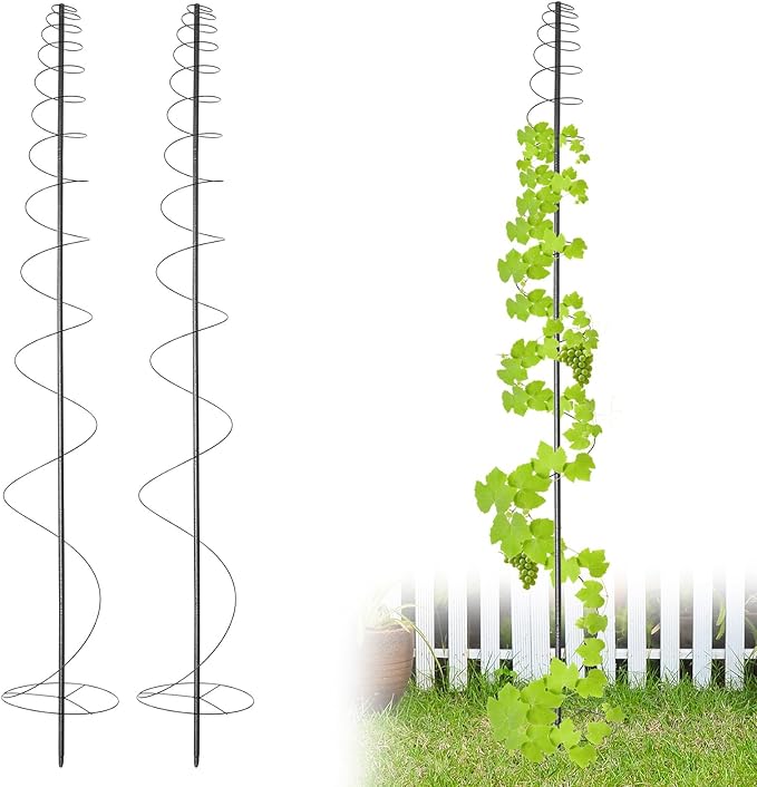 Outdoor Metal Trellis for Climbing Plants, Heavy Duty Rustproof Garden Trellis 60in, Sturdy Plant Support for Roses, Ivy, Tomatoes, Cucumbers, Flowers