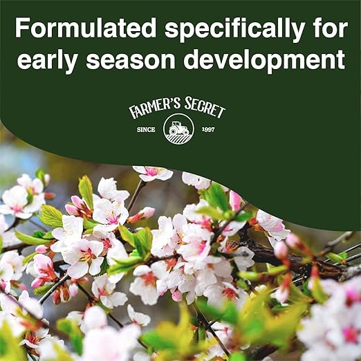 Farmer's Secret Spring Booster Fertilizer 32oz - Super Concentrated 8-16-8 Formula - Formulated for Spring Application on All Types of Plants - Perfect Blend of Nutrients for Early Season Development