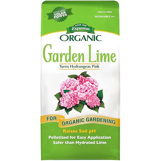 Espoma Organic Garden Lime; Raises Soil pH and Helps Turn Hydrangeas Pink! Contains pelletized dolomitic Lime and can be Used for Organic Gardening; 6.75 lb. Bag