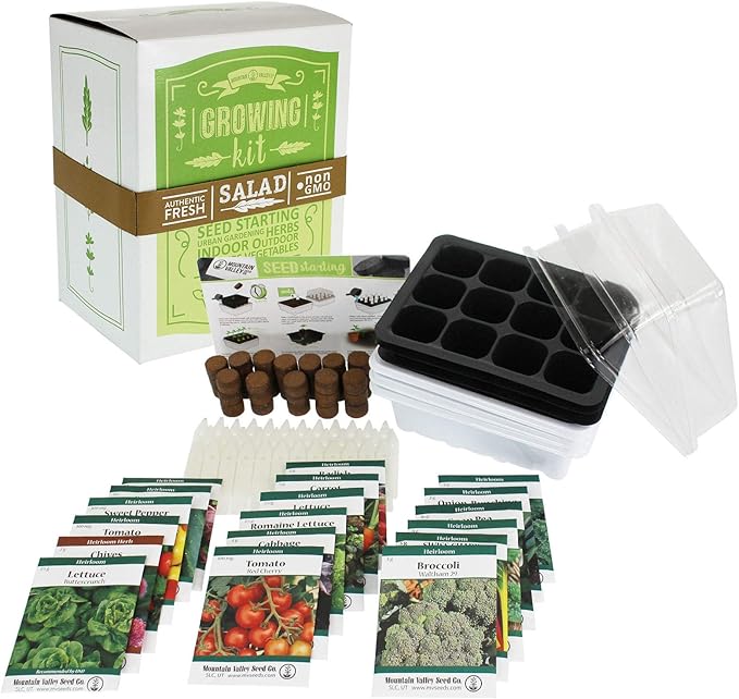 Mexican Salsa & Hot Sauce Making Kit | Premium Kit | 18 Non-GMO Seed Varieties | Mexican Seeds for Hot Sauce, Salsa, Pico De Gallo | Cilantro Herb, Tomato, Onion, Peppers, Basil, Jalapeno, More