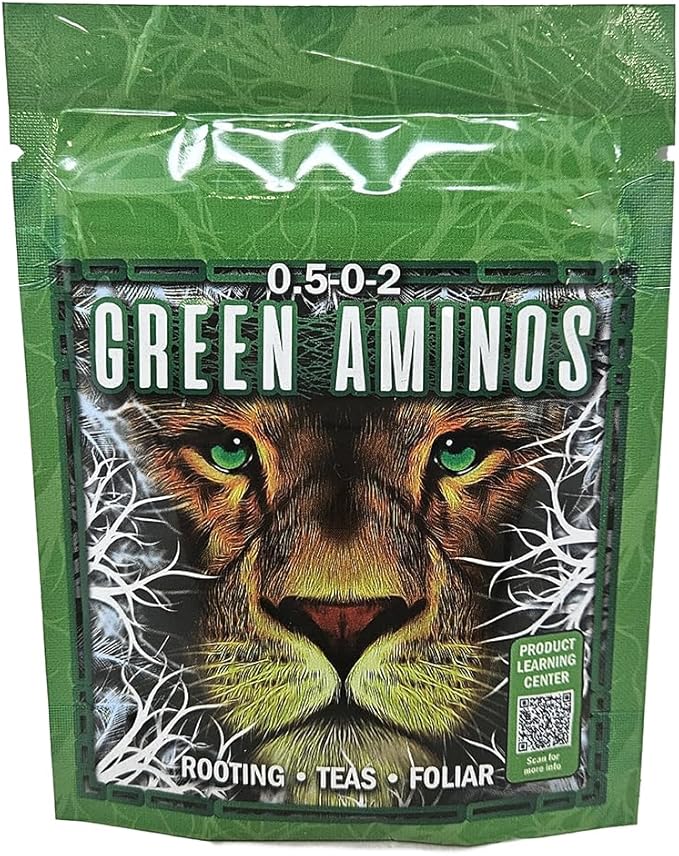 GreenGro Green Aminos - 3oz Rooting Stimulator Blend with Amino Acids and Nutrients for Potting Mix, Soils, Cuttings, and Hydroponic Gardens, Organic Plant Food for Indoor and Outdoor Plants
