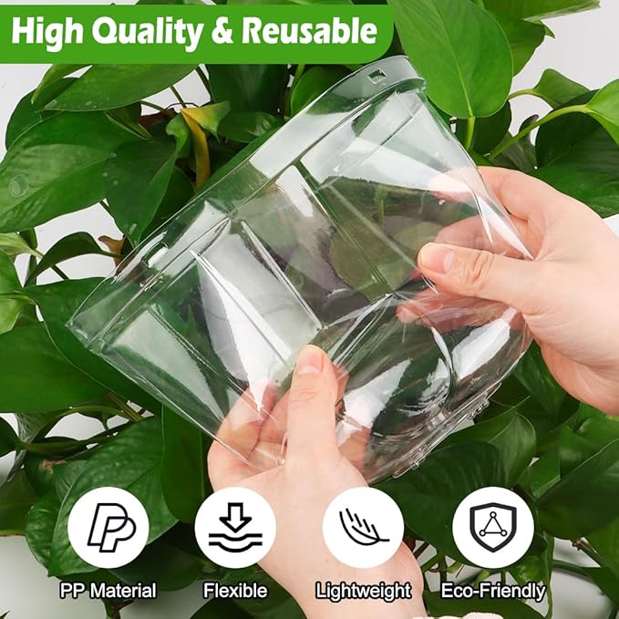 6 Inch Clear Humidity Dome, 30 Pcs Adjustable Plant Pot Domes Compatible with 6" Nursery Pots, Reusable Transparent Grow Dome Cover for Seed Starter Pots Outdoor Gardening Plant Growth
