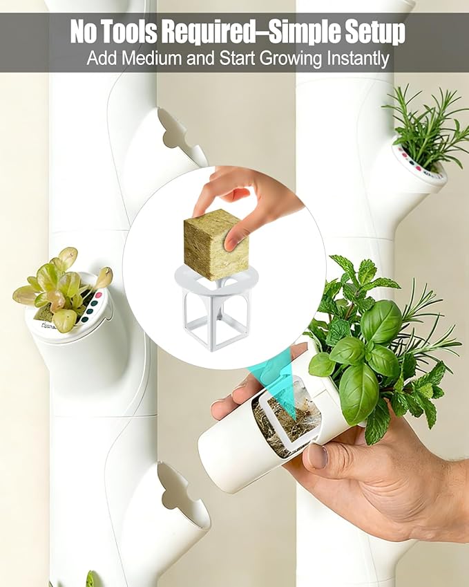 Hydroponic Growing Cups Compatible with Gardyn Home and Studio Indoor Garden System, Reusable Seed Pods for Starting and Cloning, Root-Optimized Design (5 Pack)