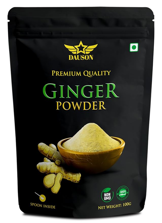 Ginger Powder – 100% Pure & Natural | 3.53 Oz Finely Ground Ginger Root | No Additives or Fillers | Aromatic, Earthy Flavor for Cooking | 25g Sample Available | Kitchen Essential for Global Cuisine