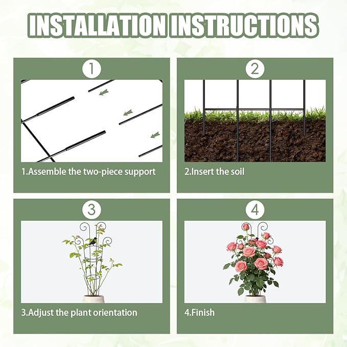 2 Set 30In Taller Plant Trellis for Climbing Plants Outdoor Expandable Metal Indoor Plant Trellis for Potted Plants Tall Climbing Monstera Support Stakes for Garden Ivy Pothos Hoya Flowers(Bird)
