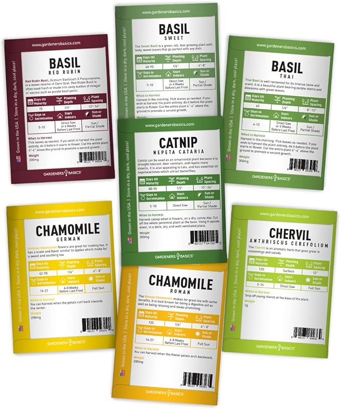 35 Medicinal & Culinary Herb Seeds Variety Pack – Heirloom Non-GMO Garden Kit for Indoor, Outdoor, or Greenhouse Growing – Apothecary, Tea & Cooking Herbs – Premium Gift for Gardeners & Homesteaders