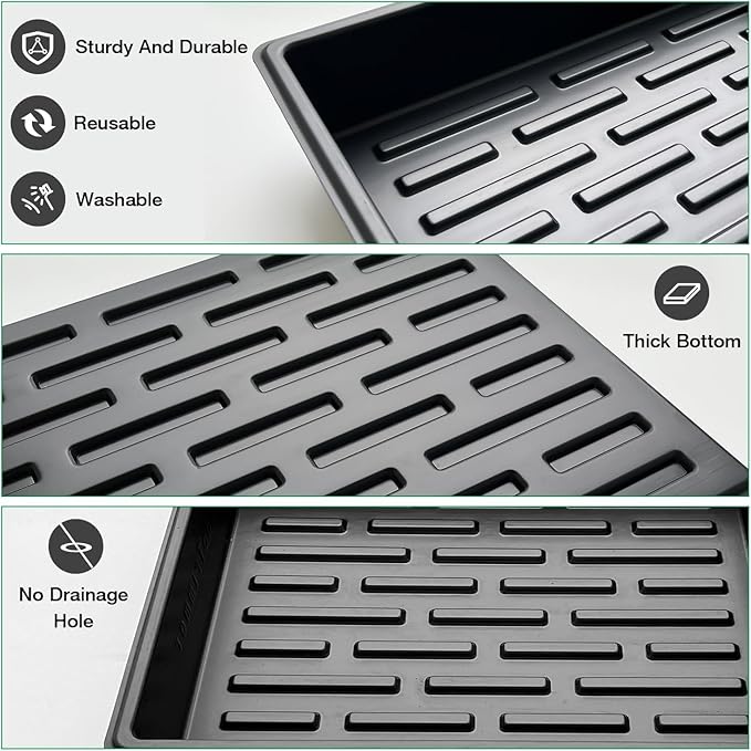 RooTrimmer 5 Pack Heavy Duty 1020 Trays and 40 Pack Clear 4 Cell Seed Starter Trays with Drainage Holes - Reusable Seed Starter Kit for Seed Germination & Plant Propagation (5 Sets)
