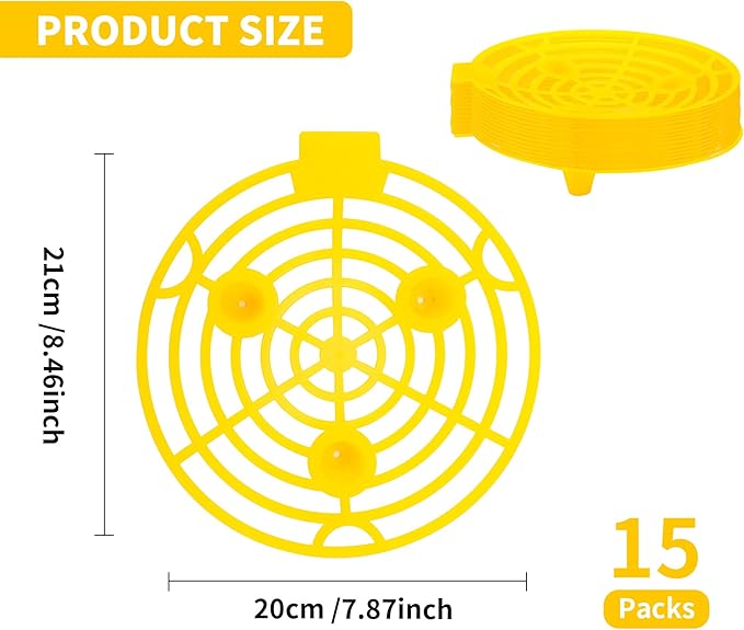 15 Pack Melon Cradle for Garden Pumpkin Support Stand Trellis,Avoid Ground Rot,Plastic Plant & Garden Support for Pumpkin Watermelons Squash Strawberries(Yellow)