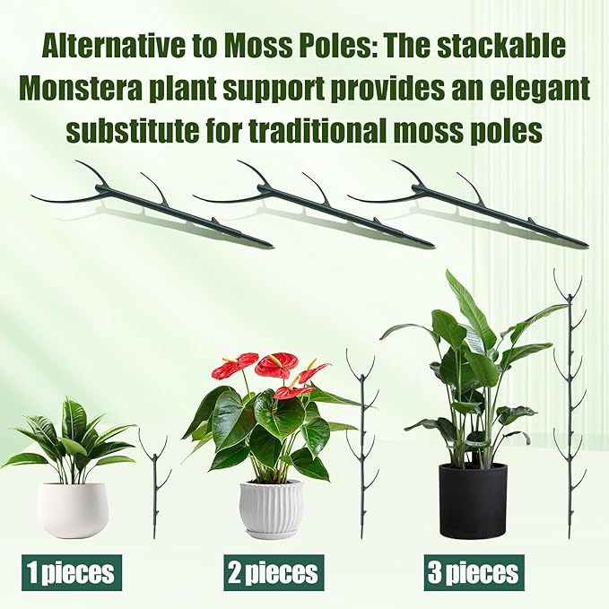 10 PCS Stackable Plant Supports, Supports Structural Plants, Tall Potted Plants, Ideal for Climbing Plants, Suitable for Indoor and Outdoor Gardening