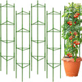 63Inch Tomato Cage for Garden Plant Support, 4Pack Adjustable Tall Tomato Cages Garden Stakes, Tomato Trellis for Pots, Tomato Cage Plant Trellis for Raised Garden Bed Climbing Plants Flowers