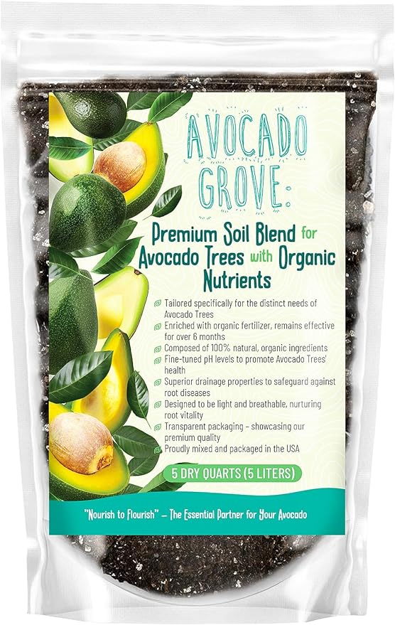 GARDENWISE Avocado Tree Soil – Premium Organic Potting Mix for Avocado Trees | Tailored pH & Organic Nutrients | Fast-Draining & Moisture-Retaining | Indoor & Outdoor Use (5 QUARTS)